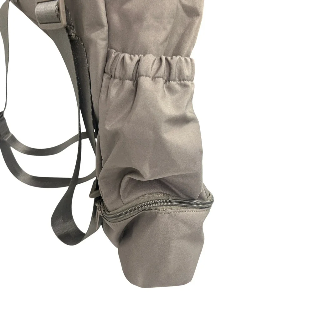 Beyond Yoga Backpack Taupe Gray Drawstring Gym‎ Travel Athleisure NWT Bag